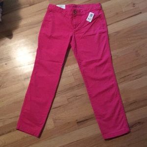 GAP Girlfriend Pink Khaki Chopped Pants Size 0